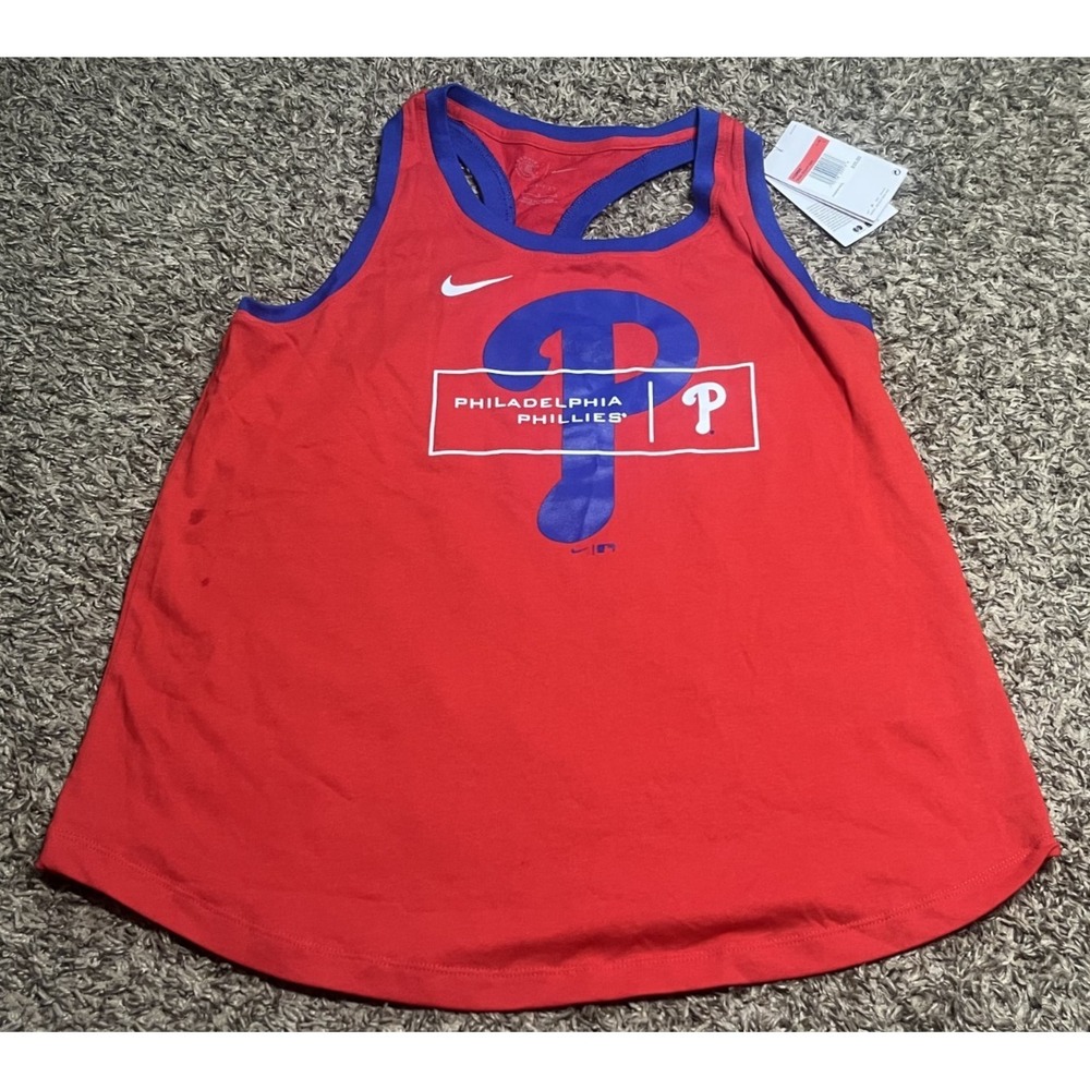 NEW Nike Philadelphia Phillies MLB Women's Racerback Tank Top T-Shirt (Large)